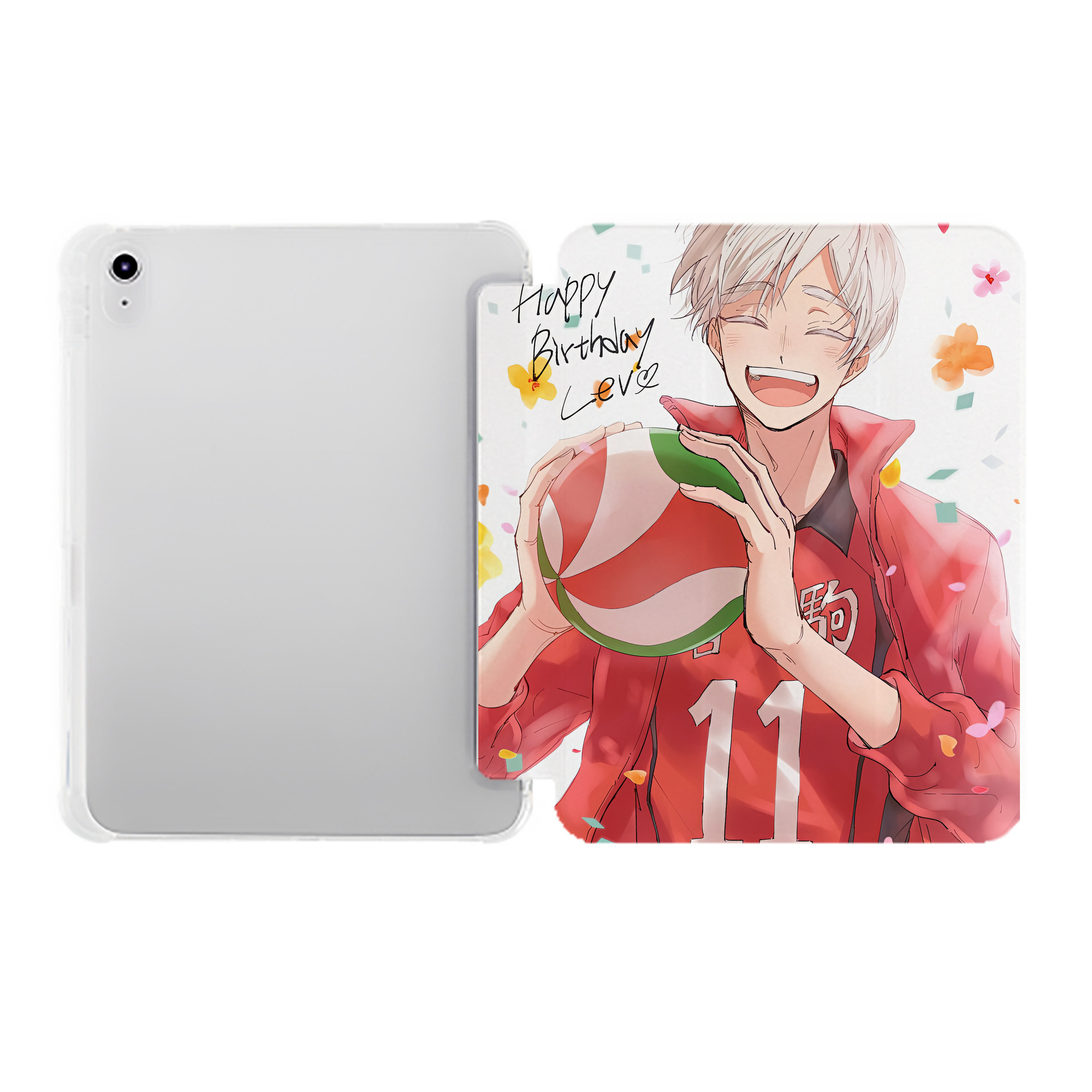 （画像用） ハイキュー!! Haikyu!! IPad ケース ペン収納付き 三つ折りスタンド PUレザー×シリコン 対応機種9.5/10.5/10.9インチ